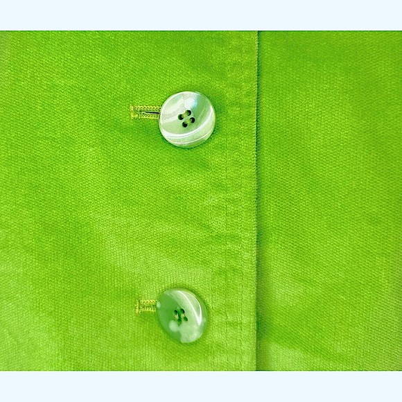 🍀REQUIREMENTS🍀 SOFT SHORT FITTED 5-BUTTON STRETCH SHOULDER PAD BLAZER JACKET EUC - Picture 10 of 12